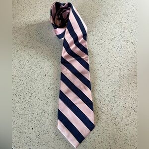 Chaps Navy and Blush Silk Tie.